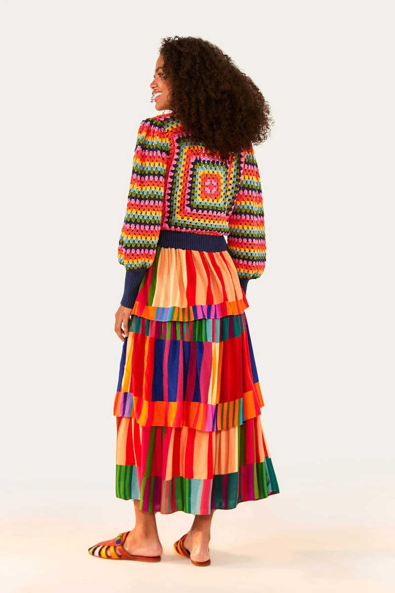 Sunset Stripes Crochet Sweater 3 Sunset Stripes Crochet Sweater - Image 2