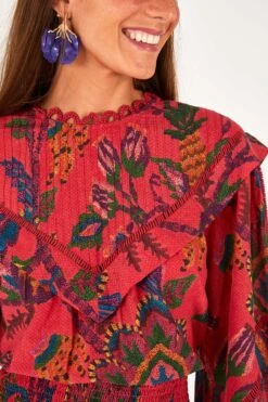 Farm Rio Red Sunset Tapestry Mini Dress -Farm Rio 301793 03