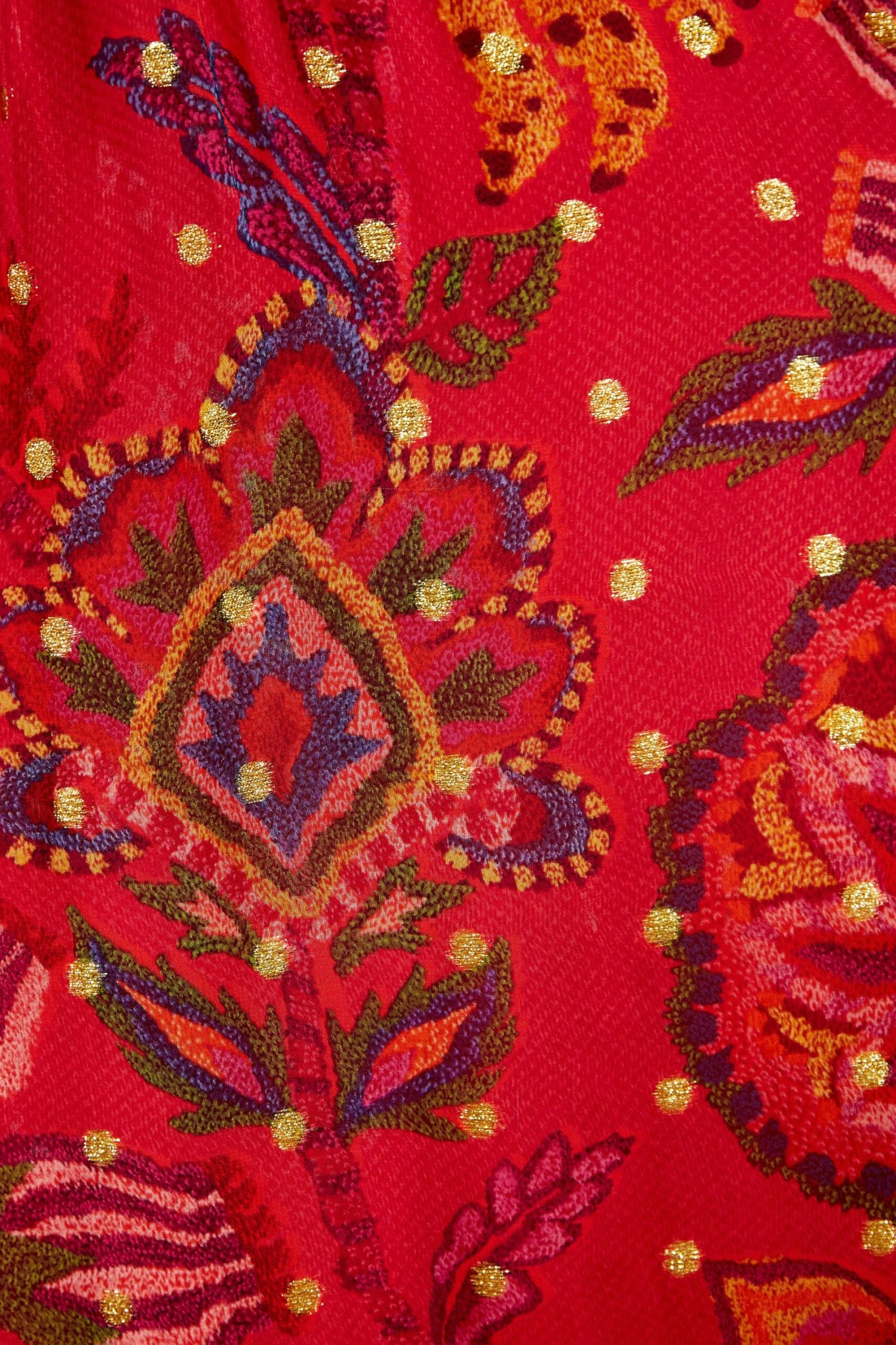 Farm Rio Red Sunset Tapestry Embroidered Maxi Dress 7 Farm Rio Red Sunset Tapestry Embroidered Maxi Dress - Image 5