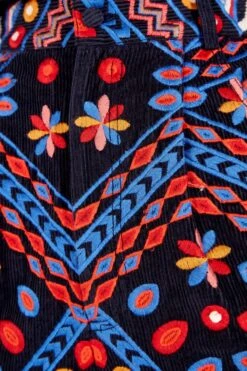 Farm Rio Embroidered Corduroy Pants -Farm Rio 301854 04