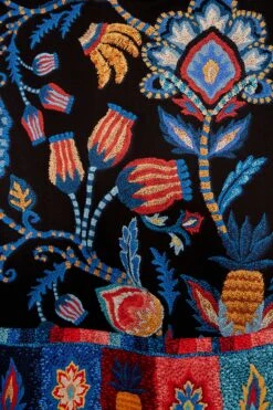 Farm Rio Black Sunset Tapestry Organic Cotton Midi Skirt 8 Farm Rio Black Sunset Tapestry Organic Cotton Midi Skirt -Farm Rio 301874 03