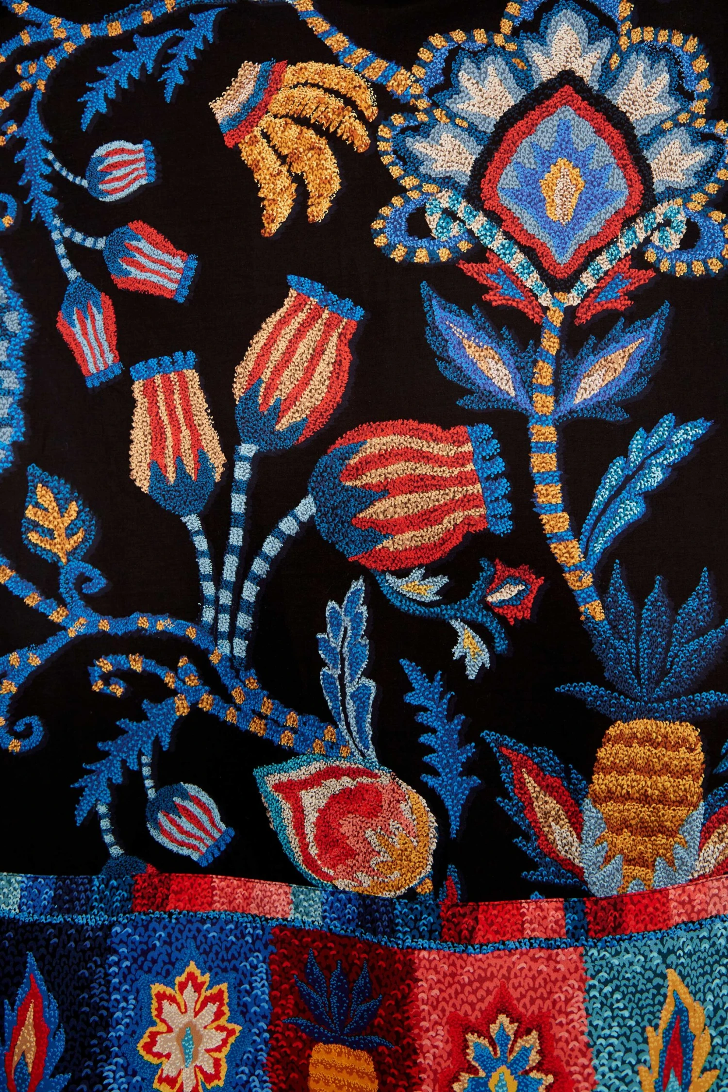 Farm Rio Black Sunset Tapestry Organic Cotton Midi Skirt 5 Farm Rio Black Sunset Tapestry Organic Cotton Midi Skirt - Image 3