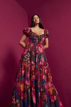 Farm Rio Mixed Wild Life Lenzing™ Ecovero™ Viscose Maxi Dress -Farm Rio 301881 05