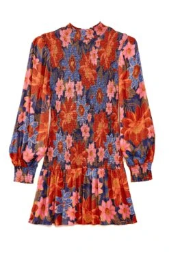 Farm Rio Navy Garden Smocked Mini Dress 11 Farm Rio Navy Garden Smocked Mini Dress -Farm Rio 301902 05