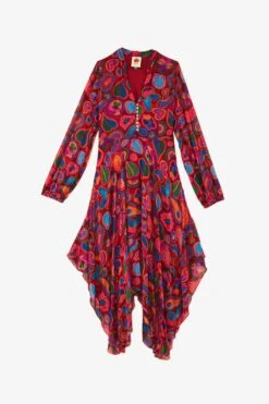 Farm Rio Red Lisa Sheer Midi Dress 9 Farm Rio Red Lisa Sheer Midi Dress -Farm Rio 301903 04