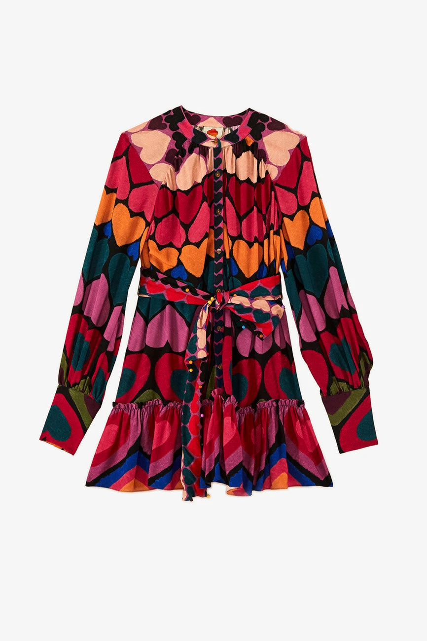 Farm Rio Full Of Hearts Mini Dress 8 Farm Rio Full Of Hearts Mini Dress - Image 6