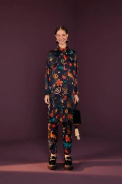 Farm Rio Black Cerrado Sky Lenzing™ Ecovero™ Viscose Shirtdress -Farm Rio 301933 04 1