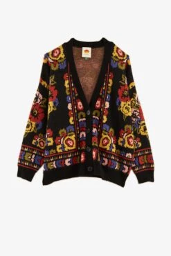 Farm Rio Black Flowers Tapestry Cardigan 9 Farm Rio Black Flowers Tapestry Cardigan -Farm Rio 302204 04