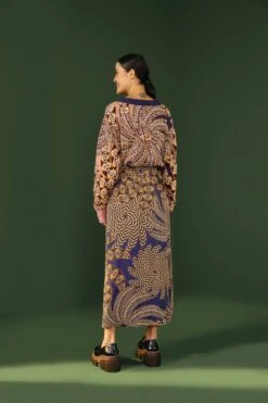 Farm Rio Navy Yawanawa Vanahu Lenzing™ Ecovero™ Viscose Midi Skirt 8 Farm Rio Navy Yawanawa Vanahu Lenzing™ Ecovero™ Viscose Midi Skirt -Farm Rio 302327 03