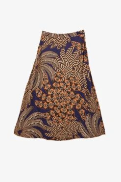 Farm Rio Navy Yawanawa Vanahu Lenzing™ Ecovero™ Viscose Midi Skirt 9 Farm Rio Navy Yawanawa Vanahu Lenzing™ Ecovero™ Viscose Midi Skirt -Farm Rio 302327 04