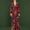 Farm Rio Black Wild Life Lenzing™ Ecovero™ Viscose Maxi Dress -Farm Rio 302684 01