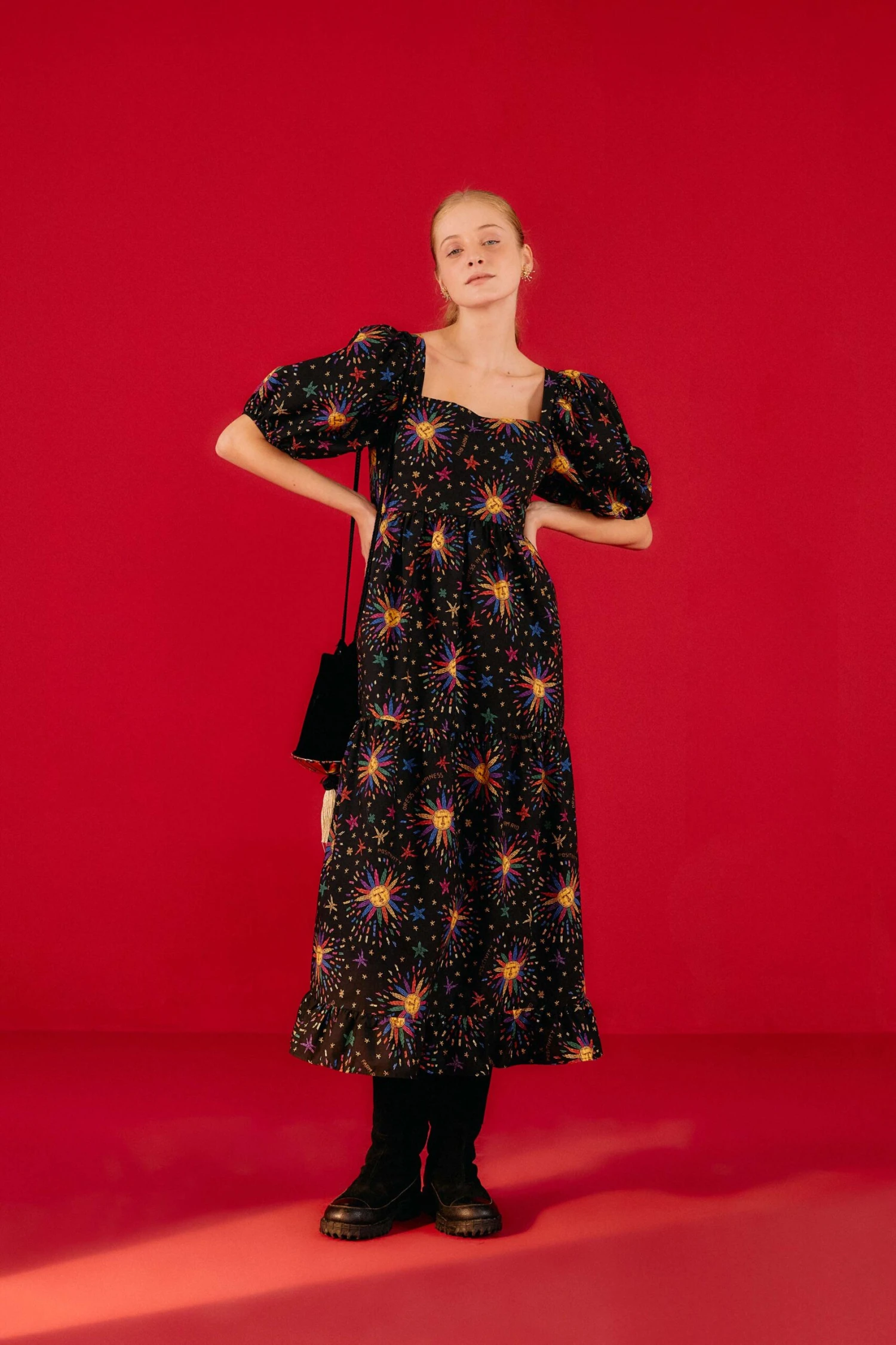 Farm Rio Rainbow Suns Organic Cotton Maxi Dress 3 Farm Rio Rainbow Suns Organic Cotton Maxi Dress