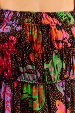 Farm Rio Black Wild Leopards Mini Dress -Farm Rio 303763 04