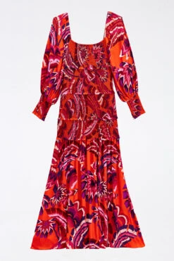 Farm Rio Orange Chevron Forest Maxi Dress -Farm Rio 303765 06