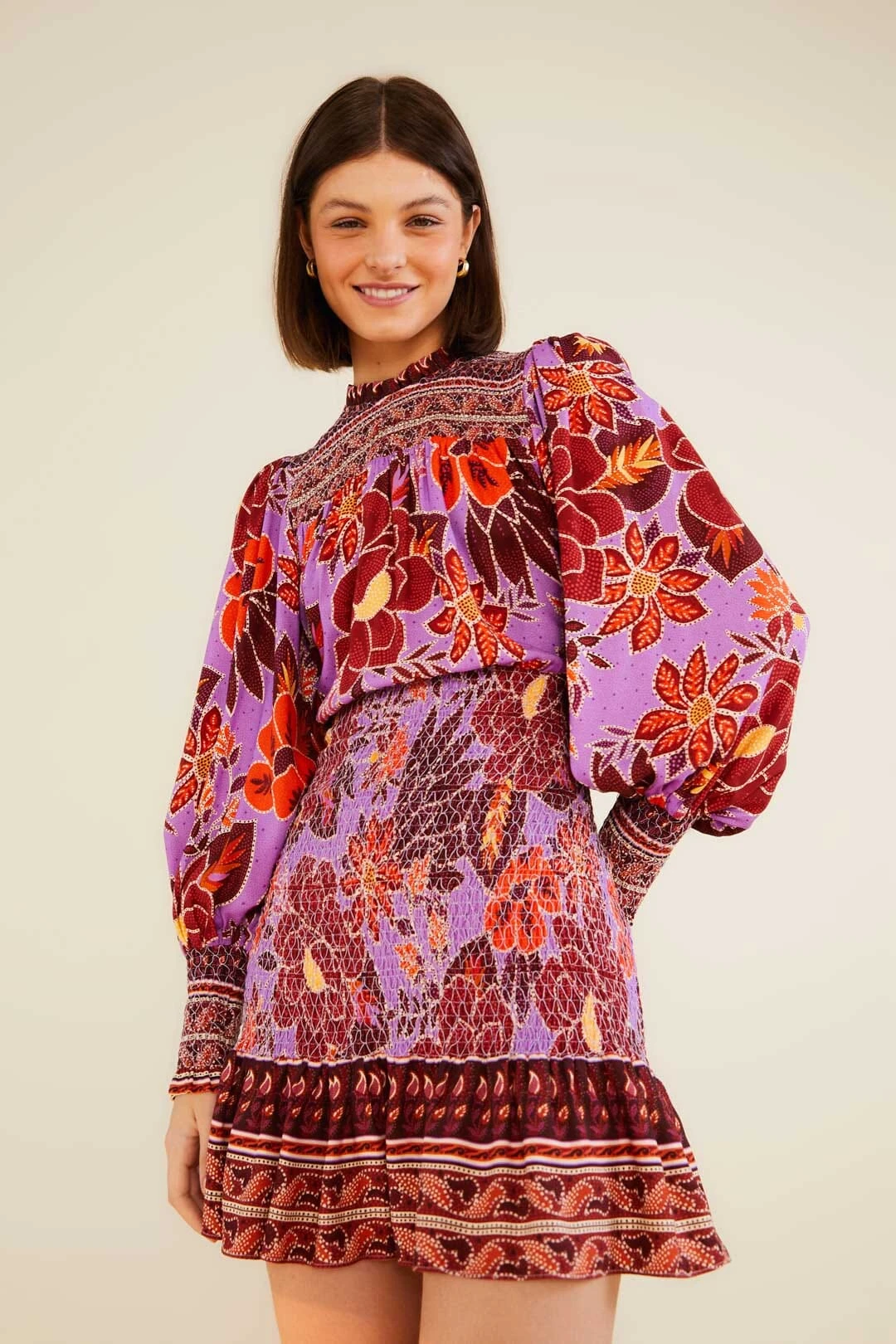 Farm Rio Sweet Floral Mini Dress 3 Farm Rio Sweet Floral Mini Dress