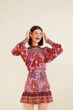 Farm Rio Sweet Floral Mini Dress 9 Farm Rio Sweet Floral Mini Dress -Farm Rio 303775 03