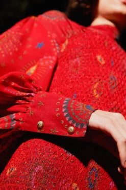 Farm Rio Red Mystic Night Midi Dress -Farm Rio 303778 06