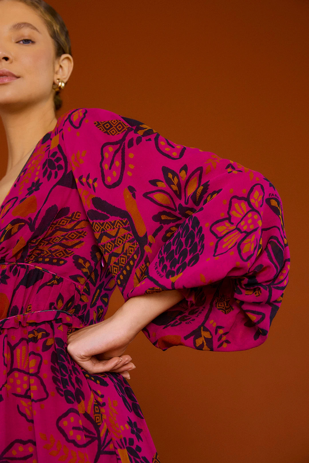 Farm Rio Pink Macaw Forest Maxi Dress 6 Farm Rio Pink Macaw Forest Maxi Dress - Image 4