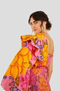 Farm Rio Flowers Garden One Shoulder Mini Dress -Farm Rio 303791 03