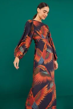 Farm Rio Arabesque Toucans Midi Dress 10 Farm Rio Arabesque Toucans Midi Dress -Farm Rio 303801 01