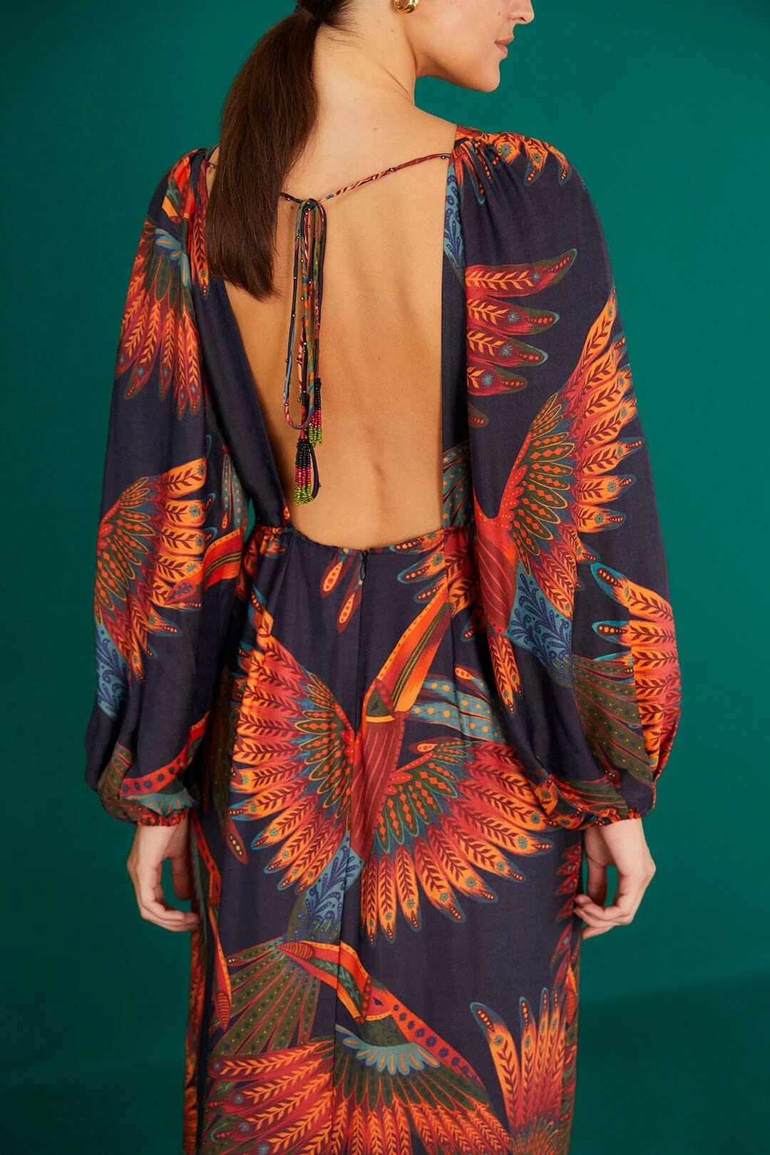 Farm Rio Arabesque Toucans Midi Dress 6 Farm Rio Arabesque Toucans Midi Dress - Image 4