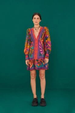 Farm Rio Graphic Foliage Lenzing™ Ecovero™ Viscose Mini Dress 10 Farm Rio Graphic Foliage Lenzing™ Ecovero™ Viscose Mini Dress -Farm Rio 303810 03