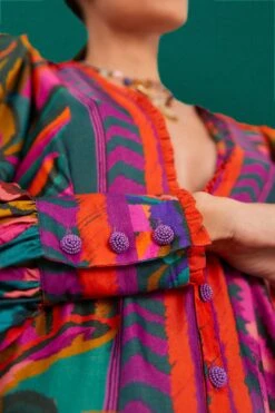 Farm Rio Graphic Foliage Lenzing™ Ecovero™ Viscose Mini Dress 9 Farm Rio Graphic Foliage Lenzing™ Ecovero™ Viscose Mini Dress -Farm Rio 303810 04