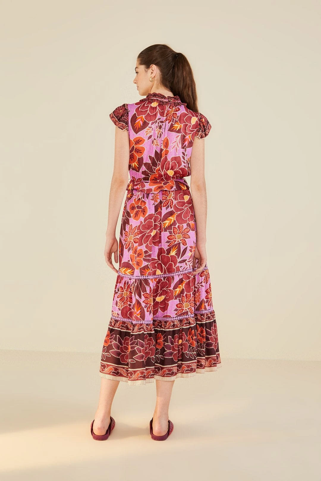Farm Rio Sweet Floral Midi Dress 5 Farm Rio Sweet Floral Midi Dress - Image 3