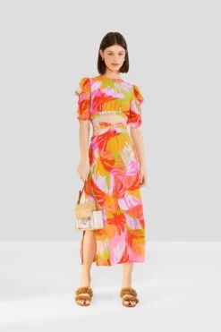 Farm Rio Colorful Leaves Midi Dress 11 Farm Rio Colorful Leaves Midi Dress -Farm Rio 303823 02