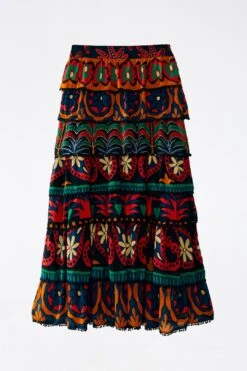 Farm Rio Black Night Sky Maxi Skirt 13 Farm Rio Black Night Sky Maxi Skirt -Farm Rio 303828 06