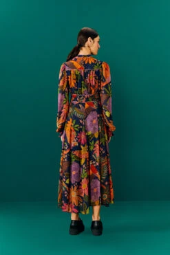 Farm Rio Navy Cool Macaw Midi Dress 11 Farm Rio Navy Cool Macaw Midi Dress -Farm Rio 303830 04