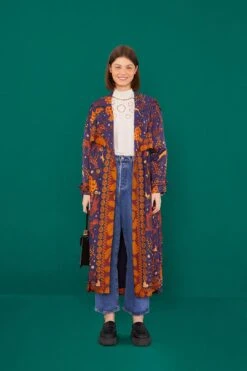 Farm Rio Navy Animal Sky Trench Coat 9 Farm Rio Navy Animal Sky Trench Coat -Farm Rio 303838 03