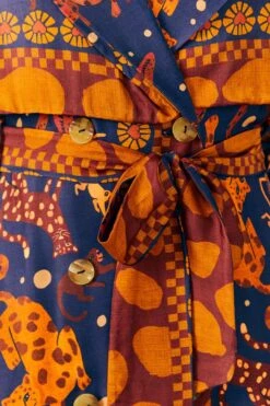 Farm Rio Navy Animal Sky Trench Coat 11 Farm Rio Navy Animal Sky Trench Coat -Farm Rio 303838 05