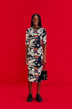 Farm Rio Toucans Wave Lenzing™ Ecovero™ Viscose Midi Dress 9 Farm Rio Toucans Wave Lenzing™ Ecovero™ Viscose Midi Dress -Farm Rio 303851 02