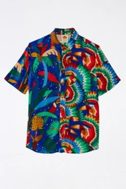 Farm Rio Mixed Blue Prints Unisex Shirt -Farm Rio 303855 06