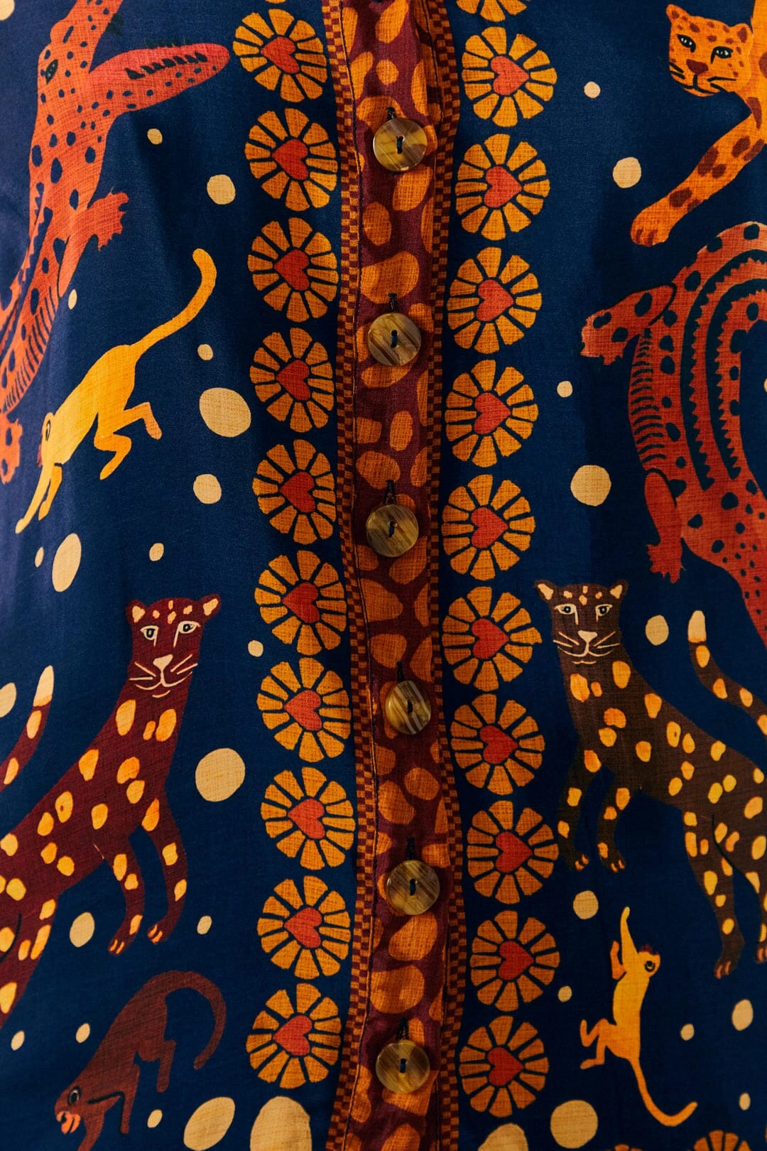 Farm Rio Navy Animal Sky Shirt 6 Farm Rio Navy Animal Sky Shirt - Image 4