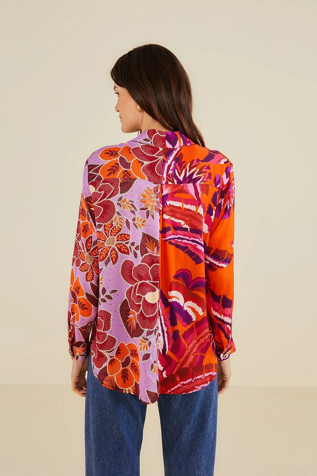 Farm Rio Lilac Mixed Prints Shirt 4 Farm Rio Lilac Mixed Prints Shirt - Image 2