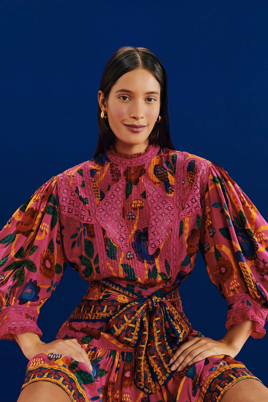 Farm Rio Pink Sweet Forest Blouse 3 Farm Rio Pink Sweet Forest Blouse