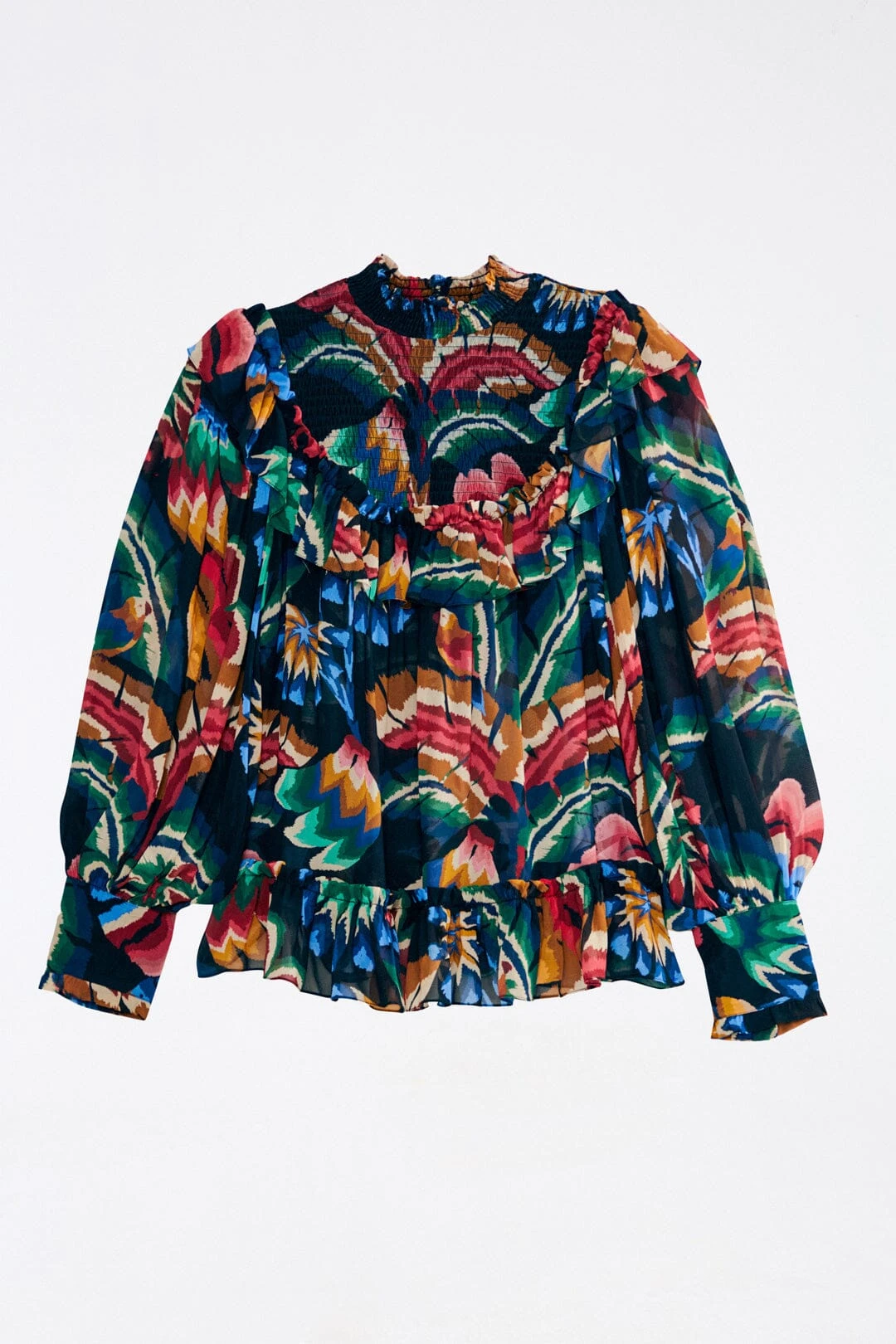 Farm Rio Black Chevron Forest Blouse 8 Farm Rio Black Chevron Forest Blouse - Image 6