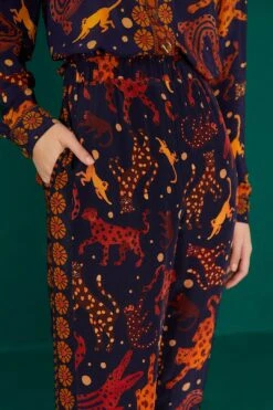 Farm Rio Navy Animal Sky Pants -Farm Rio 303899 02