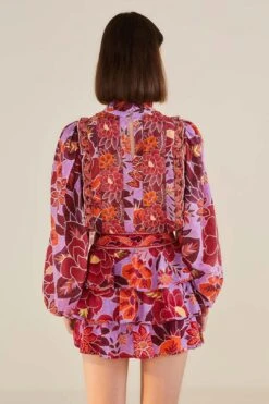 Farm Rio Sweet Floral Layered Mini Skirt -Farm Rio 303902 03