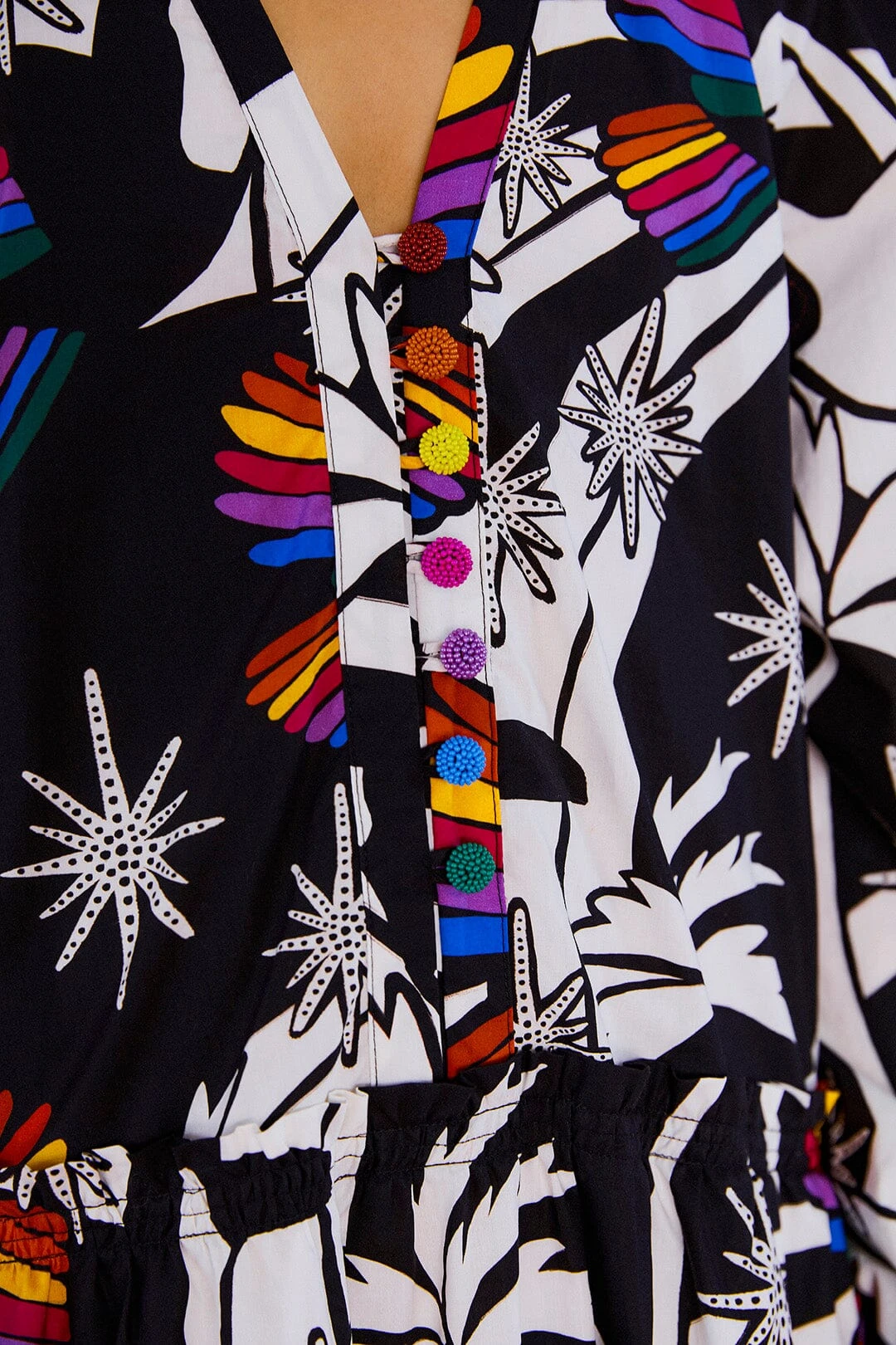 Farm Rio Toucans Wave Organic Cotton Mini Dress 6 Farm Rio Toucans Wave Organic Cotton Mini Dress - Image 4