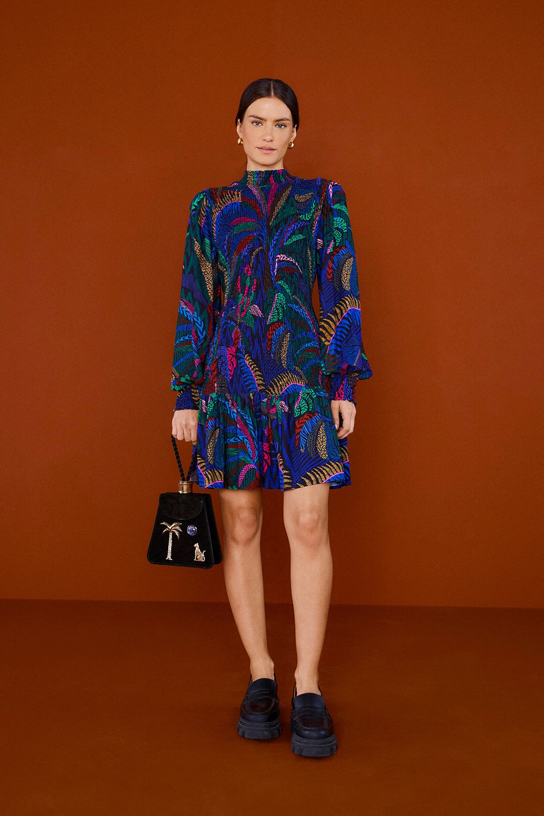 Farm Rio Amazonia Night Mini Dress 5 Farm Rio Amazonia Night Mini Dress - Image 3