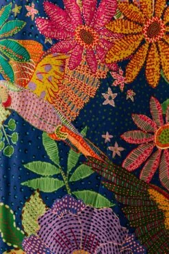 Farm Rio Navy Cool Macaw Maxi Dress 12 Farm Rio Navy Cool Macaw Maxi Dress -Farm Rio 303923 05