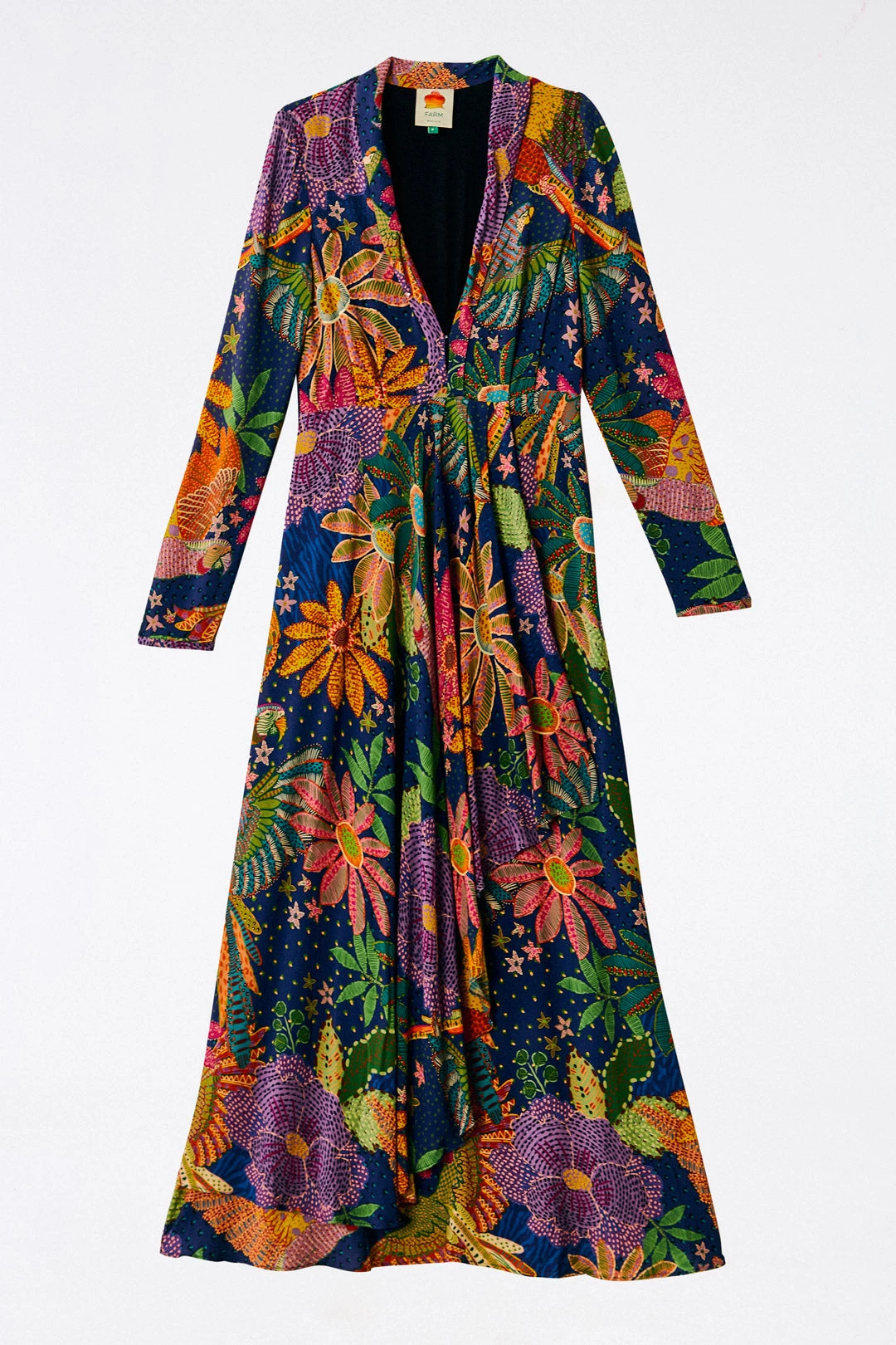 Farm Rio Navy Cool Macaw Maxi Dress 8 Farm Rio Navy Cool Macaw Maxi Dress - Image 6