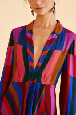 Farm Rio Magic Stripes Maxi Dress -Farm Rio 303924 03