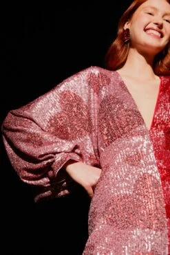 Farm Rio Hearts Sequin Midi Dress 11 Farm Rio Hearts Sequin Midi Dress -Farm Rio 303943 03