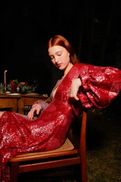 Farm Rio Hearts Sequin Midi Dress 10 Farm Rio Hearts Sequin Midi Dress -Farm Rio 303943 05