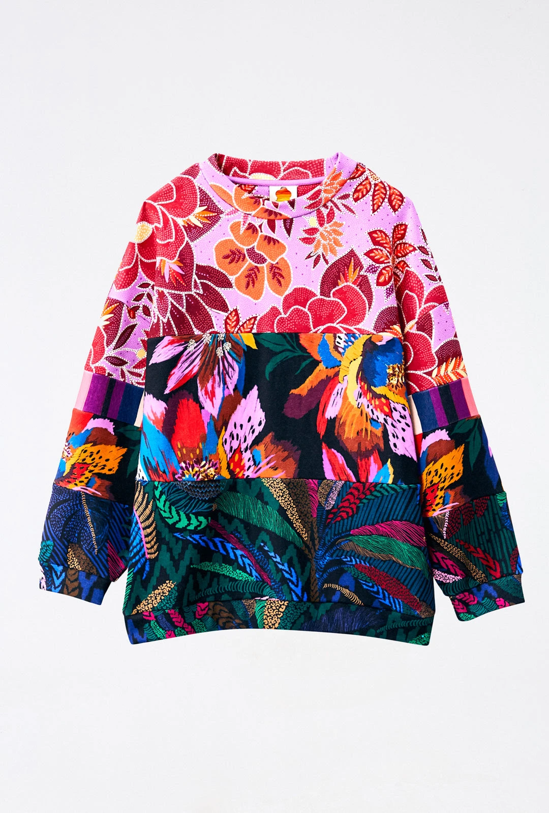 Farm Rio Lilac Mixed Prints Sweatshirt 7 Farm Rio Lilac Mixed Prints Sweatshirt - Image 5