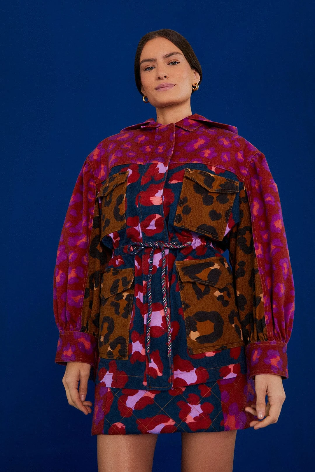 Farm Rio Mixed Leopards Canvas Jacket 3 Farm Rio Mixed Leopards Canvas Jacket